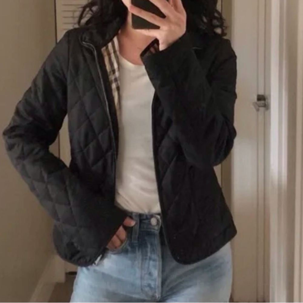 Burberry Black Utility Jacket with Quilted Design